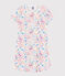 Camicia da notte fantasia giungla bambina in cotone bianco MARSHMALLOW/bianco MULTICO