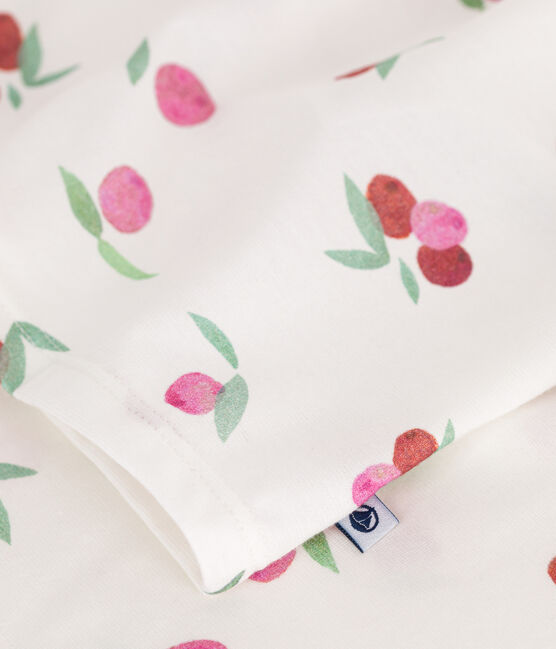 Pigiama corto in cotone con stampa di frutti bambino bianco MARSHMALLOW/bianco MULTICO