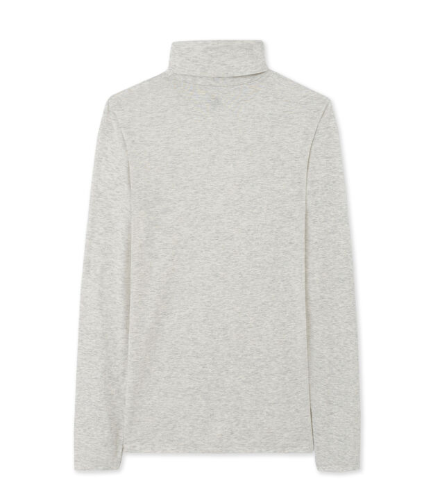 Dolcevita donna in cotone leggero grigio