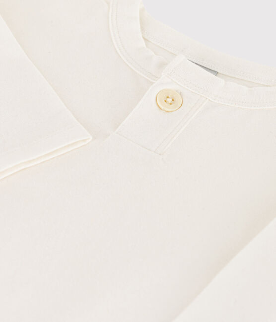 T-shirt maniche lunghe bebè in cotone bianco MARSHMALLOW