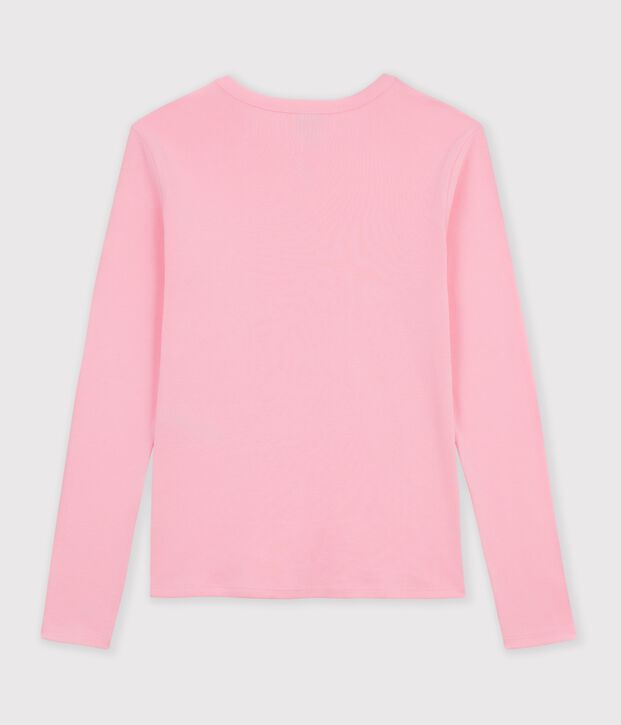 T-shirt a maniche lunghe in cotone tinta unita donna CHARMI