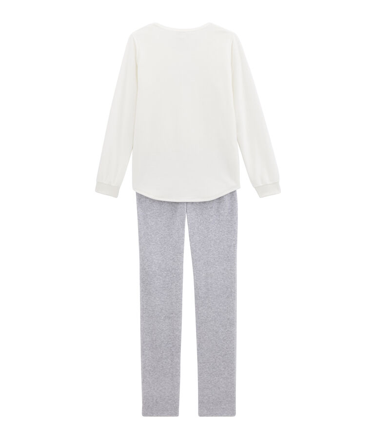 Pigiama per bambina bianco/grigio