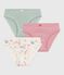 Set di slip in cotone con stampa a fiori bambina variante 1