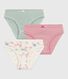Set di slip in cotone con stampa a fiori bambina