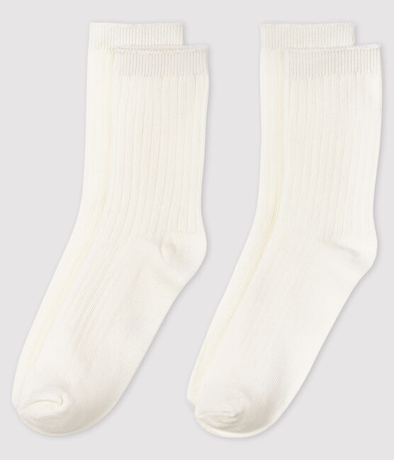 Confezione da 2 paia di calzini bambino bianco ECUME