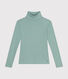 T-shirt L'Iconique donna in costa 2x2 con collo a lupetto