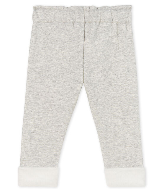 Pantalone bebè femmina in maglia di velluto grigio BELUGA CHINE CN