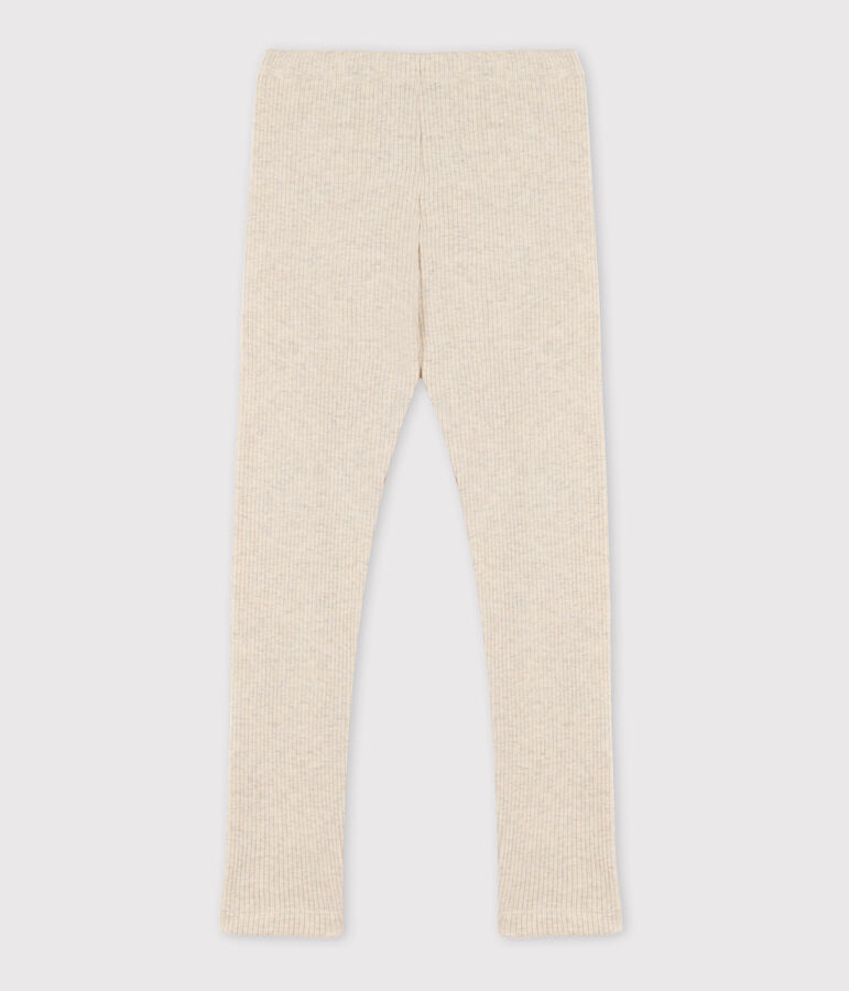 Leggings bambina in cotone beige MONTELIMAR CHINE
