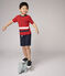 T-shirt maniche corte in cotone bambino rosso TERKUIT
