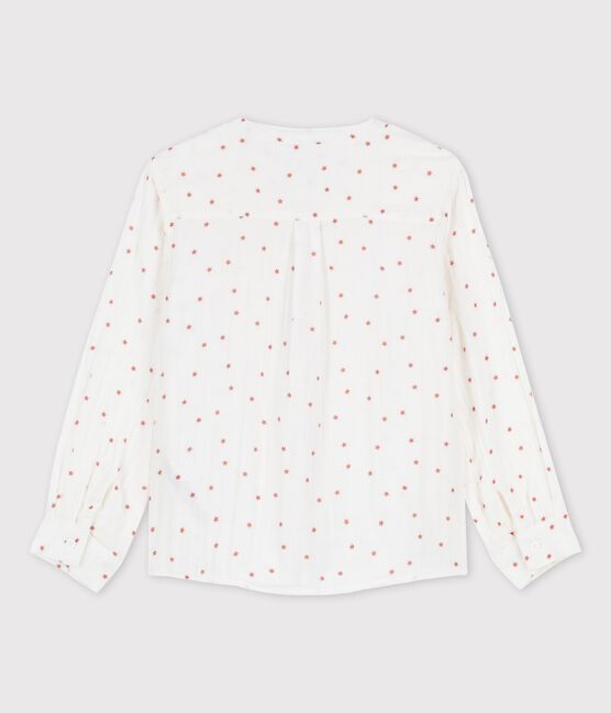 Camicia stampata in garza di cotone bambino bianco MARSHMALLOW/rosso OMBRIE