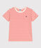T-shirt a maniche corte in cotone a righe bambino rosso AVALANCHE/ SPICY
