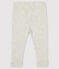 Leggings bebè femmina a costine 1x1 in tinta unita beige MONTELIMAR CHINE