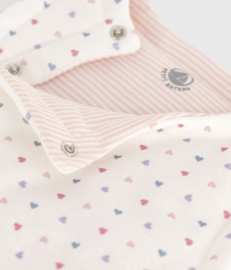 Cardigan senza maniche double face in cotone con stampa neonato bianco/multicolore