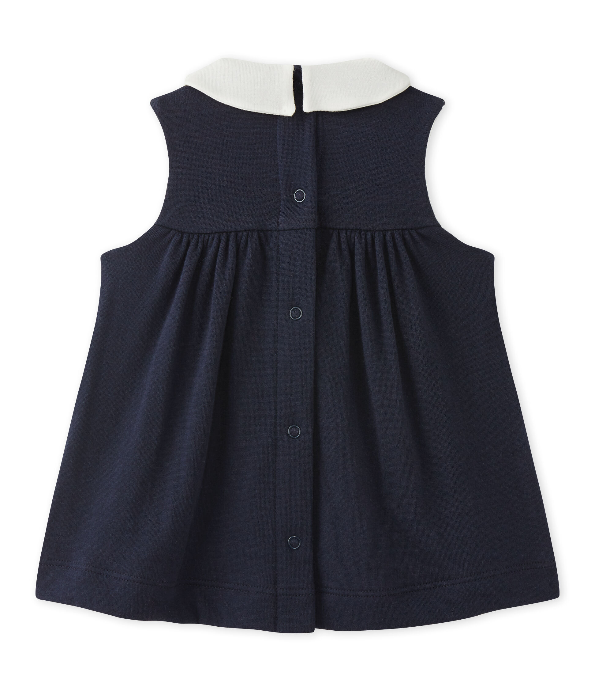 Abito per bebé femmina smanicato in tubique SMOKING Petit Bateau