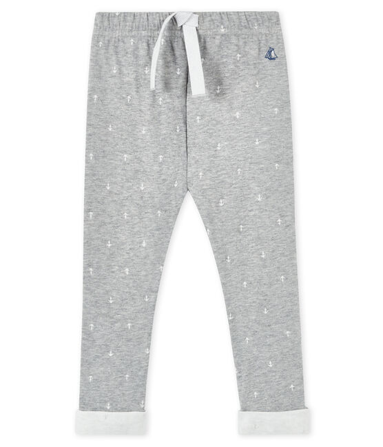 Pantalone per bebé maschio grigio SUBWAY/bianco MARSHMALLOW