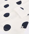 Camicia da notte bambina a pois in cotone biologico bianco MARSHMALLOW/blu MEDIEVAL