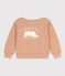 Felpa in molleton bambino beige VINTAGE