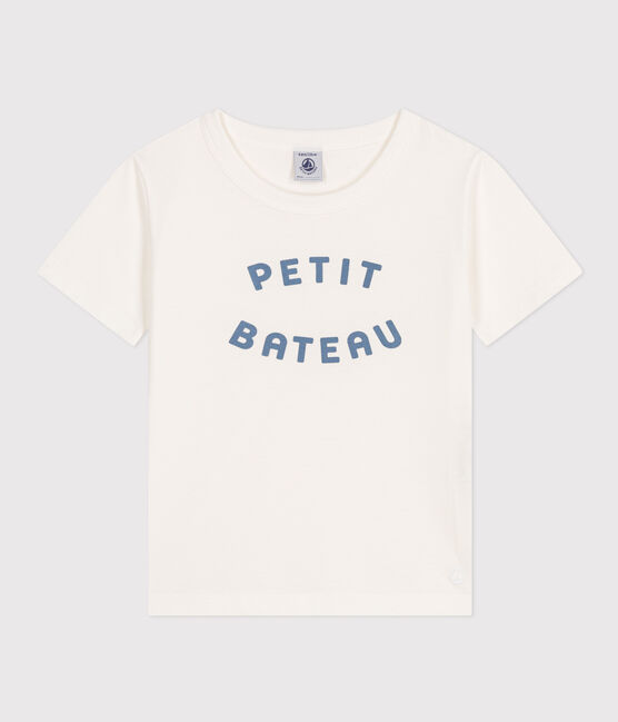 T-shirt in jersey leggero bambino bianco MARSHMALLOW