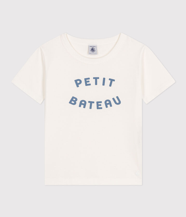 T-shirt in jersey leggero bambino bianco