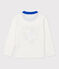 T-shirt bambino a maniche lunghe in cotone bianco MARSHMALLOW