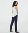 Canottiera in lino donna bianco MARSHMALLOW
