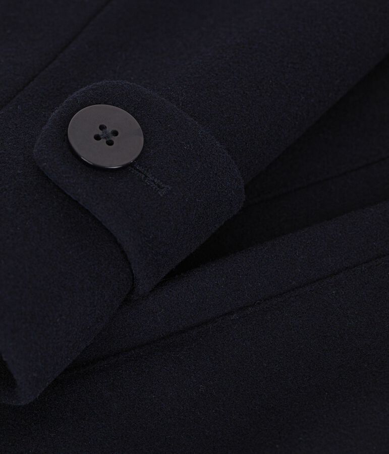 Caban donna in panno di lana blu