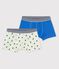 Confezione da 2 boxer bambino con palme in cotone e lino variante 1