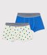 Confezione da 2 boxer bambino con palme in cotone e lino