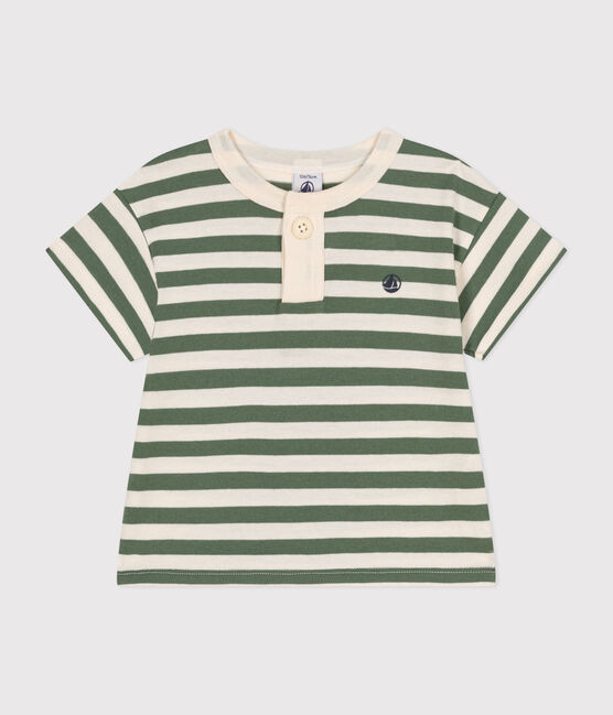 T-shirt bebè a maniche corte in jersey verde CROCO/ AVALANCHE