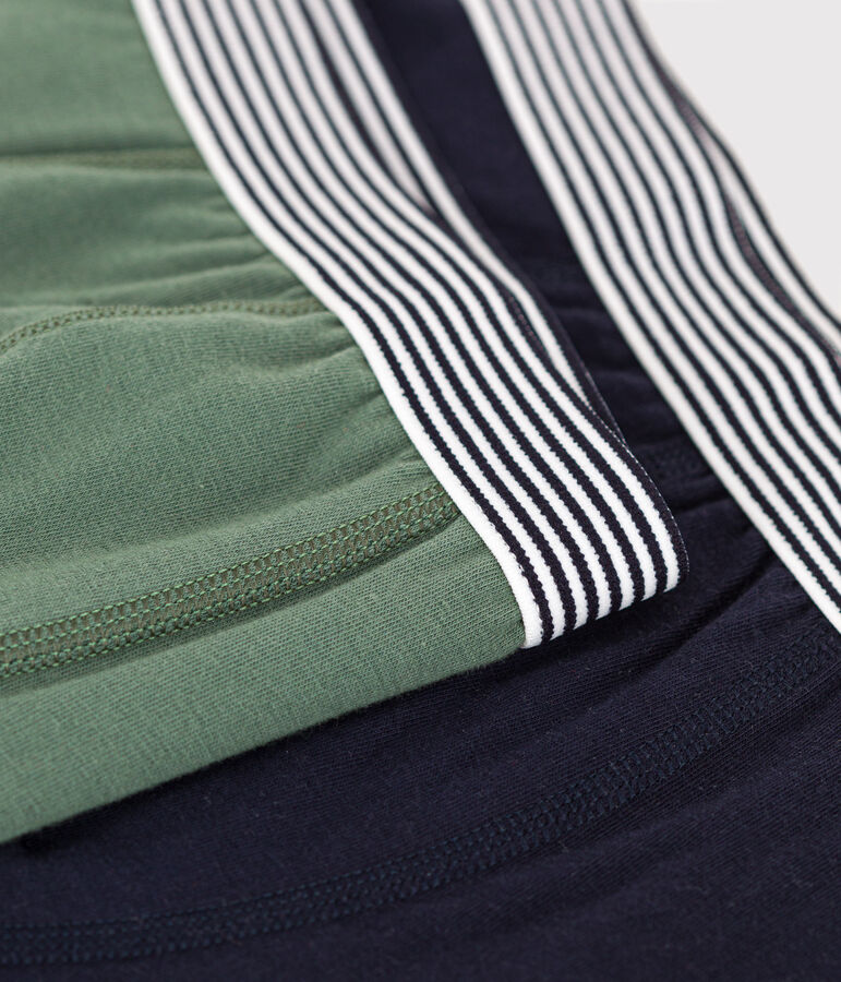 Confezione da 2 boxer in cotone ed elastan junior multicolore