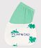 Pigiama corto con motivo palme bambino in cotone biologico bianco MARSHMALLOW/verde GAZON