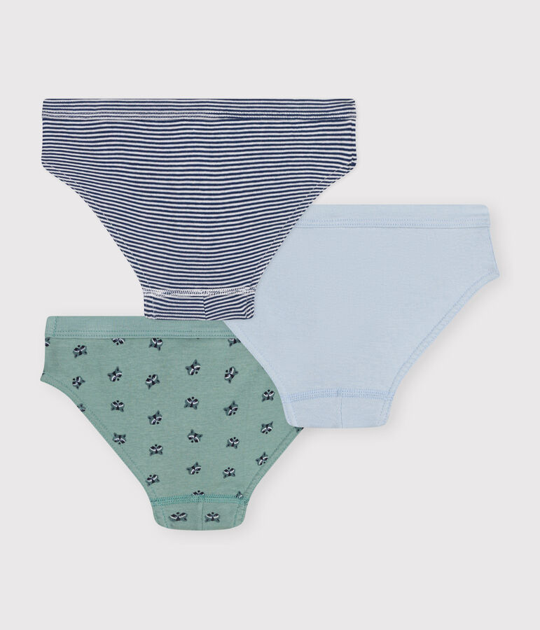 Set di 3 slip in cotone bambino multicolore