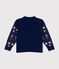 Cardigan in misto lana e cotone lavorato jacquard bambino blu MEDIEVAL/bianco MULTICO