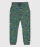 Pantalone joggers stampato bambina verde VALLEE/ecru MULTICO