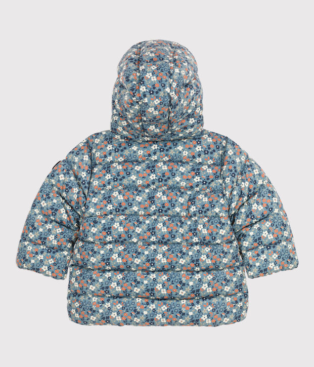 Piumino riciclato e stampato per neonato blu/multicolore