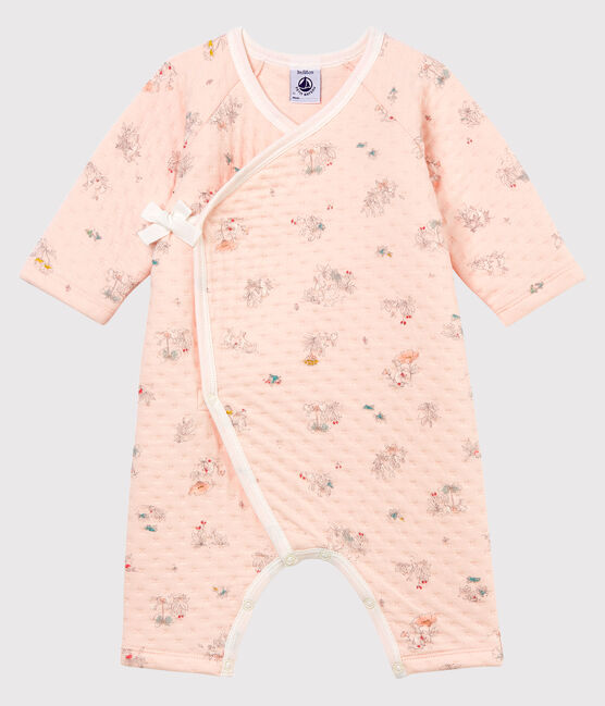 Tutina pigiama bambina in tubique rosa FLEUR+FONTAINE/blu MULTICO