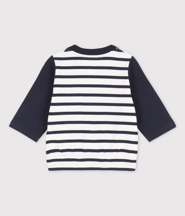 Teddy in jersey beb&egrave; bianco/blu