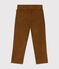 Pantaloni dalla linea dritta in velluto bambino marrone CUIVRE