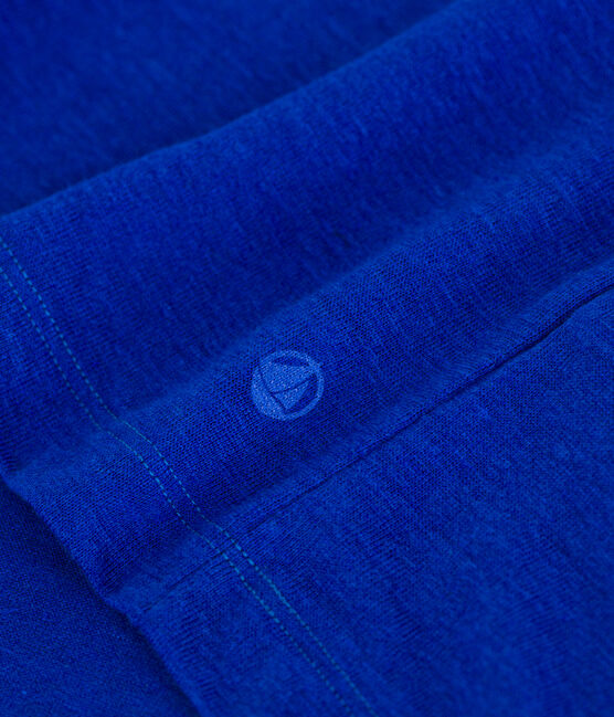 T-shirt a maniche corte in lino donna blu SURF