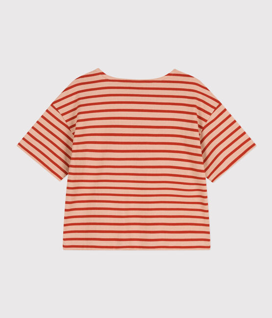 Marinière in cotone Donna beige VINTAGE/rosso HARISSA