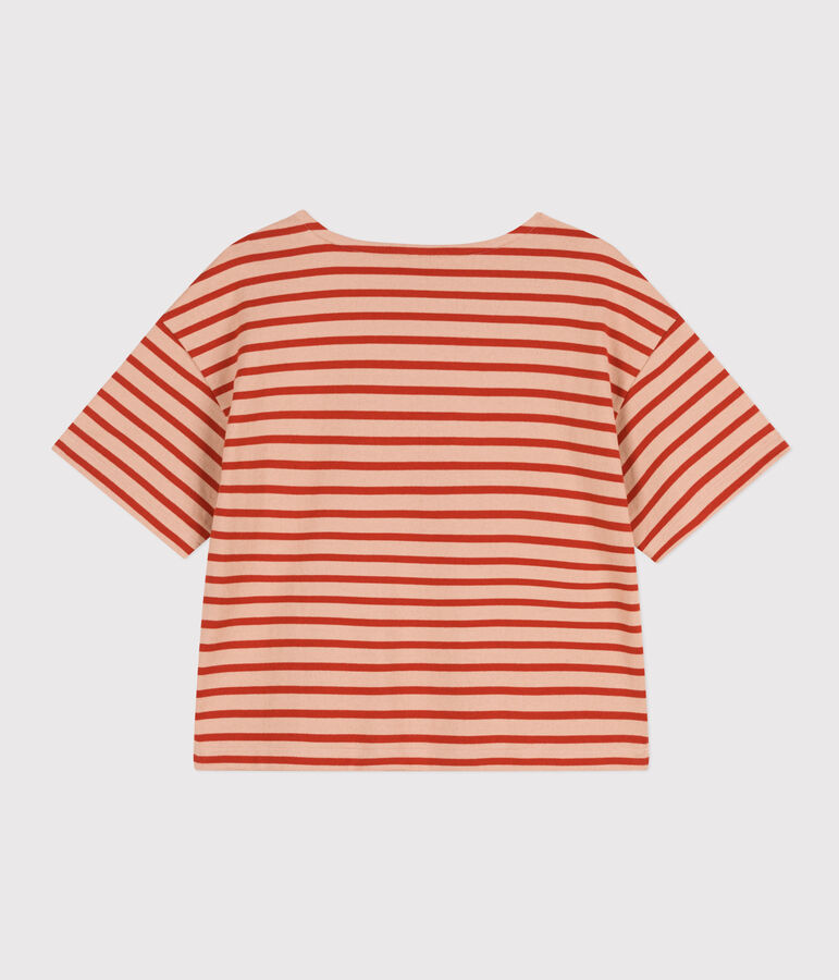 Marini&egrave;re in cotone Donna beige/rosso