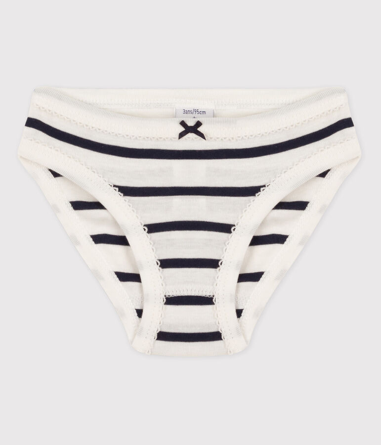 La mutandina in cotone per bambina bianco MARSHMALLOW/blu SMOKING