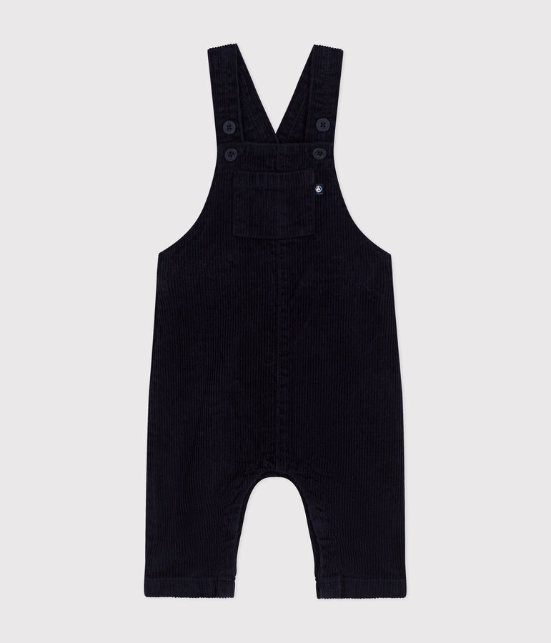 Salopette in velluto neonato blu