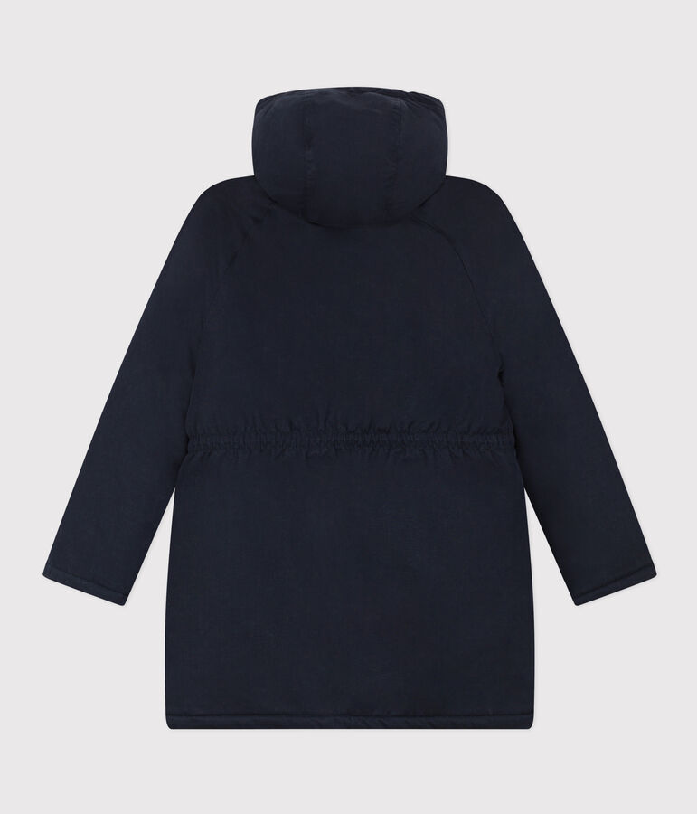 Parka foderato in sherpa per donna blu