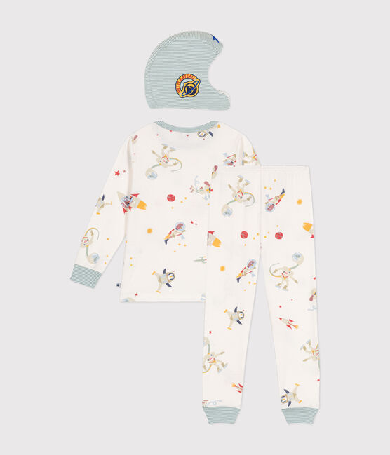 Pigiama bambino travestimento in cotone con motivo spazio bianco MARSHMALLOW/bianco MULTICO