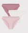 Set di slip in cotone traforato a fiori donna multicolore