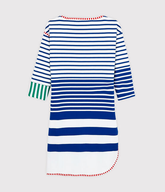 Abito riedizione Hyères donna bianco LAIT/blu SURF