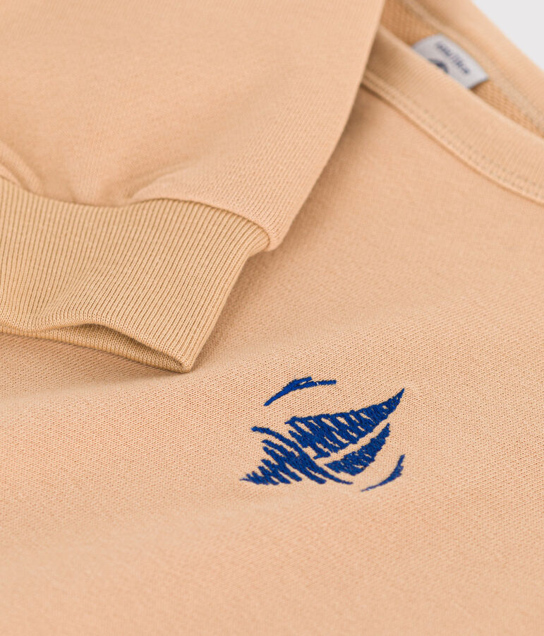 Felpa in molleton bambino unisex beige TOURONE