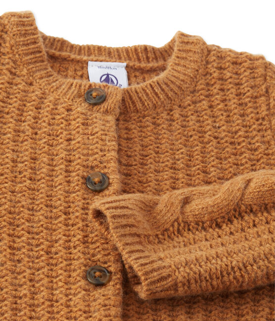 Cardigan per bebé femmina in misto lana marrone CUIVRE