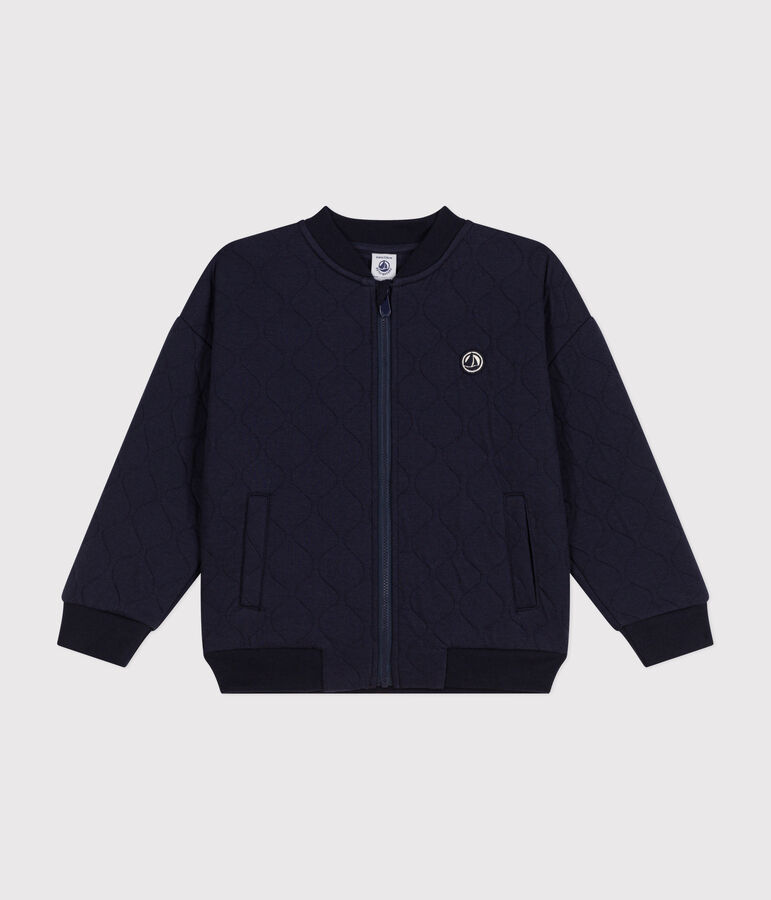 Cardigan in tubique bambino blu